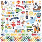 Echo Park - My Little Boy 12x12 Cardstock Element Sticker Sheet