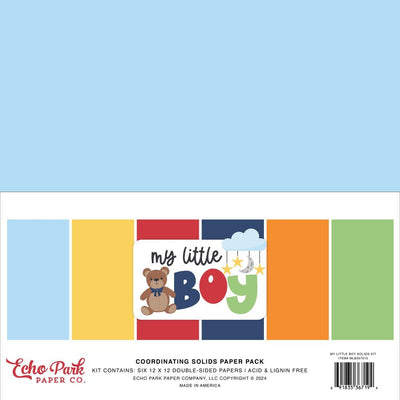 Echo Park - My Little Boy - Solids Collection Kit 12