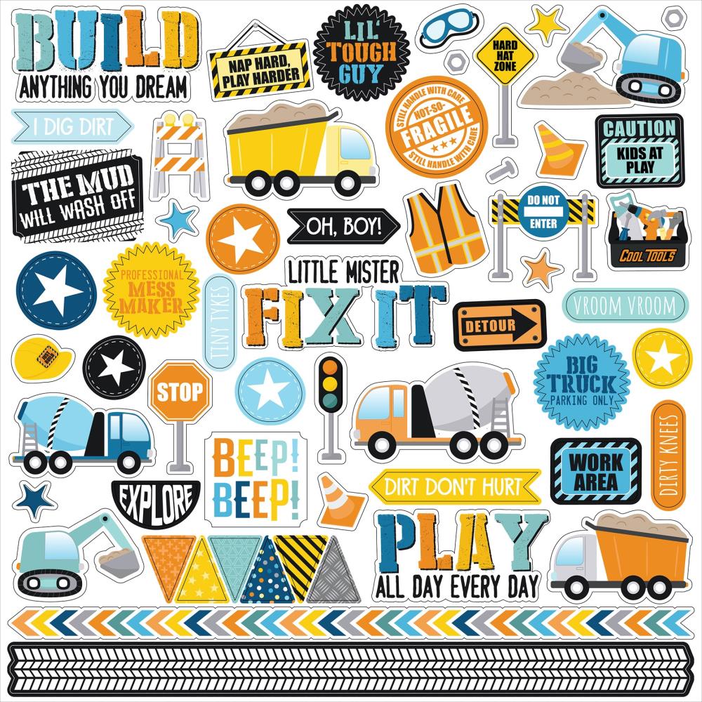 Echo Park - Little Builder 12x12 Element Sticker Sheet