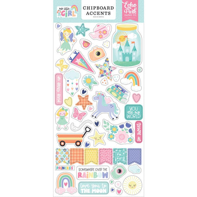 Echo Park - My Little Girl - Chipboard Accent Stickers 6x13