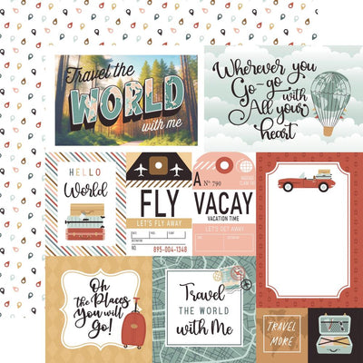 Echo Park - Let's Take the Trip Paper - Mutli Journaling Cards