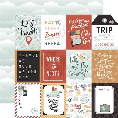 Echo Park - Let's Take the Trip Paper - 3X4 Journaling Cards