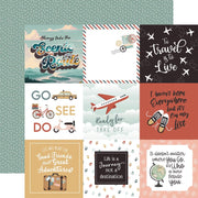 Echo Park - Let's Take the Trip Paper - 4X4 Journaling Cards