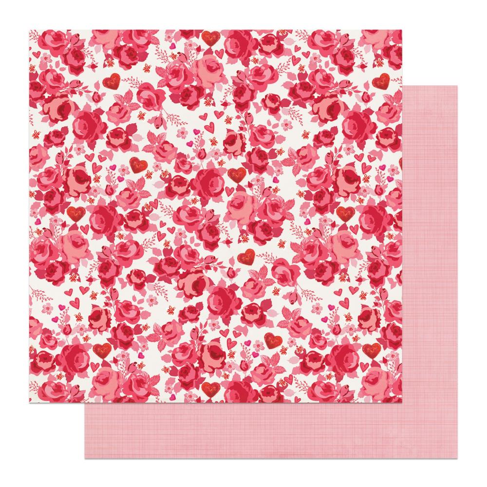 Photo Play - Love Notes Paper - Hearts & Flowers