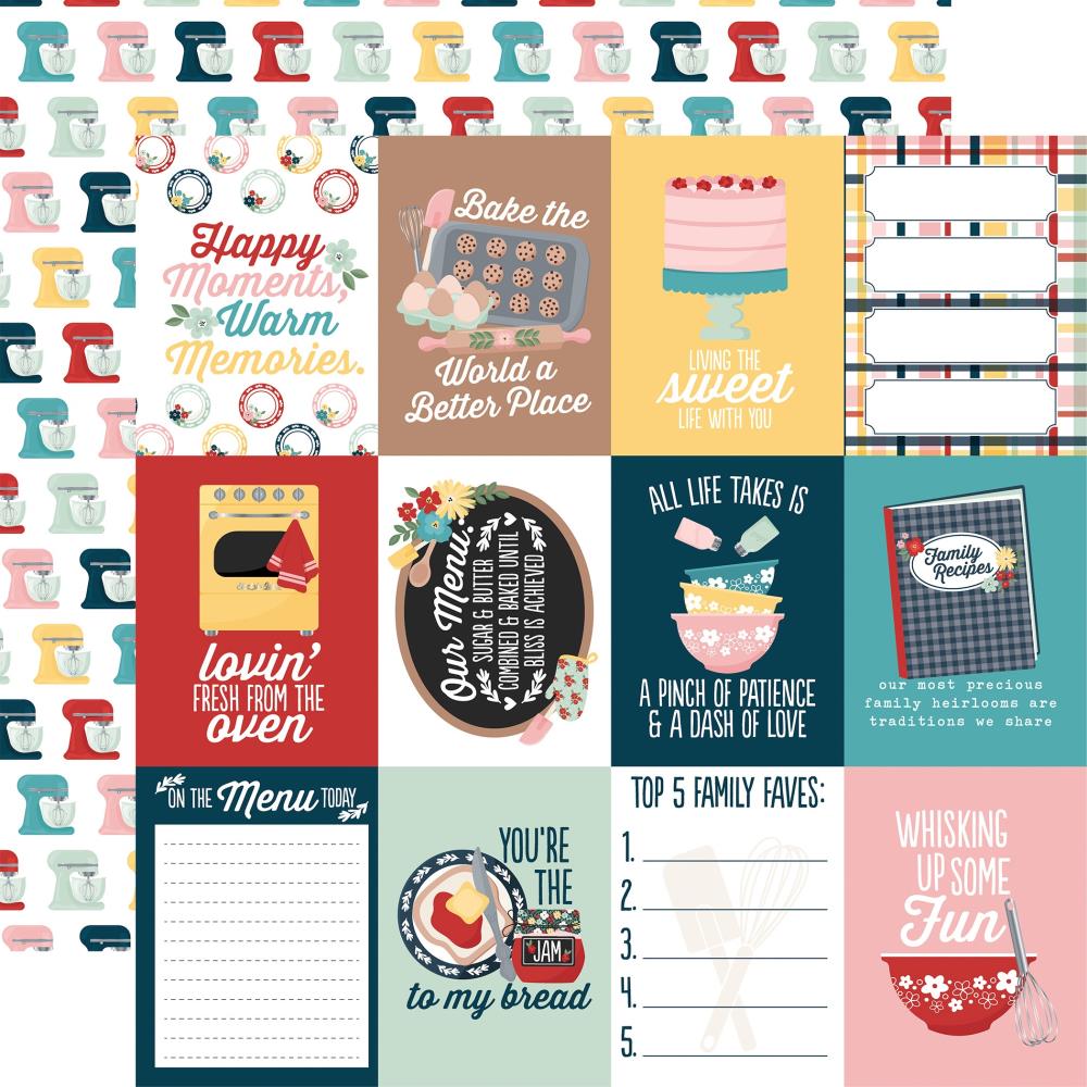 Echo Park - Mom's Kitchen Paper - 3x4 Journaling Cards