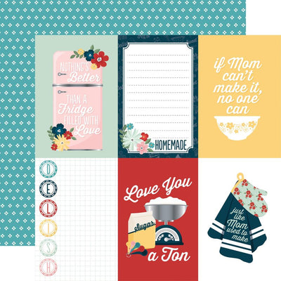 Echo Park - Mom's Kitchen Paper - 4x6 Journaling Cards