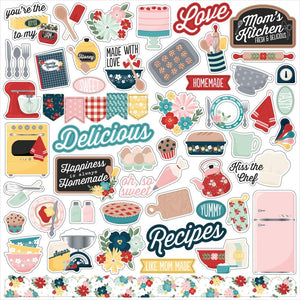 Echo Park - Mom's Kitchen 12x12 Cardstock Sticker Sheet