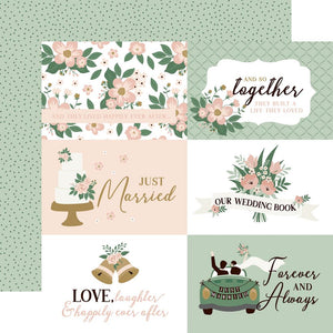 Echo Park - Marry Me Paper - 6X4 Journaling Cards