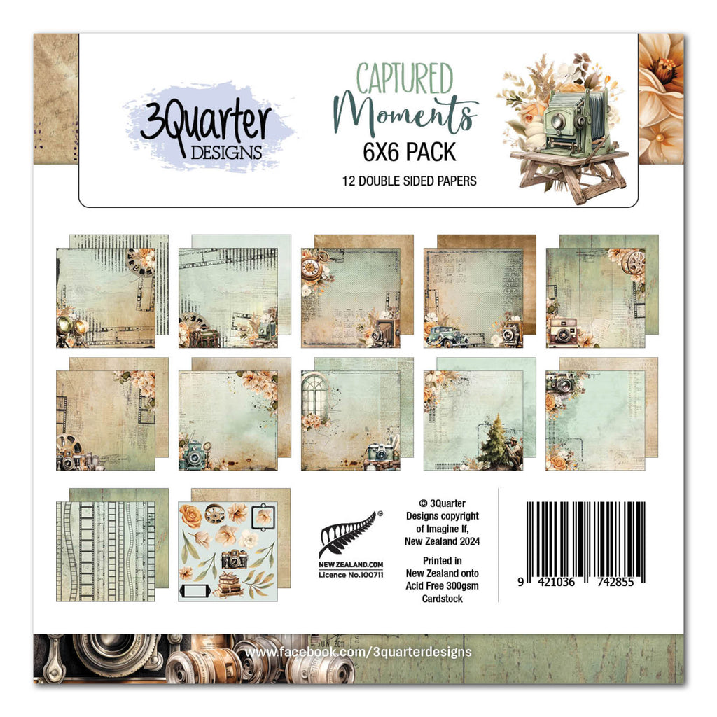 3Quarter Designs - Captured Moments 6x6 Pack