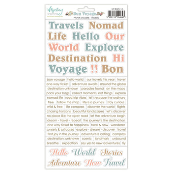 Mintay - Bon Voyage Paper Stickers - Words