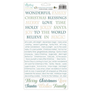 Mintay - Christmas Blessings Paper Stickers - Words