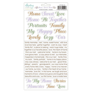 Mintay - Home Sweet Home Paper Stickers - Words