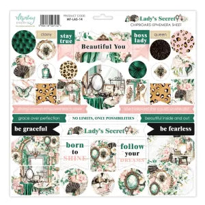 Mintay - Lady's Secret Chipboard Ephemera 12x12 Sheet