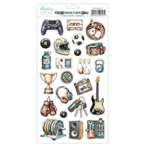 Mintay - Man Cave Paper Stickers - Elements