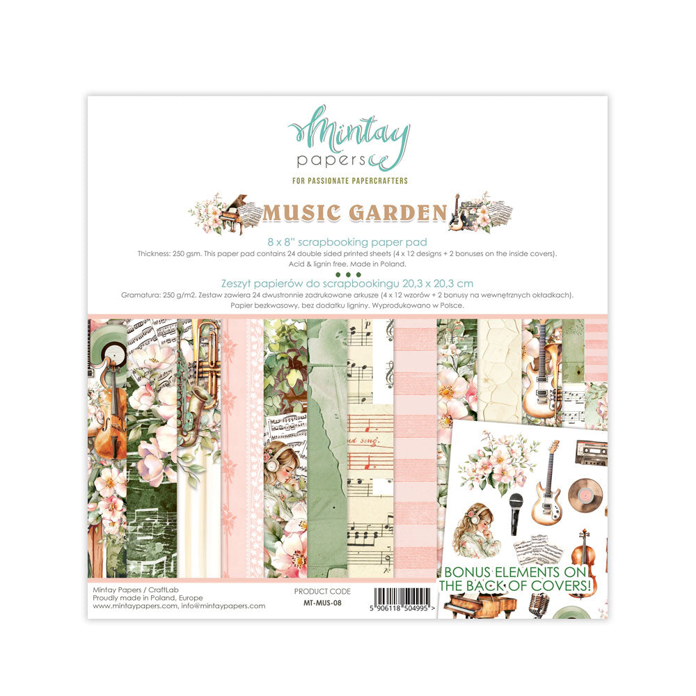 Mintay - Music Garden 8x8 Paper Pad