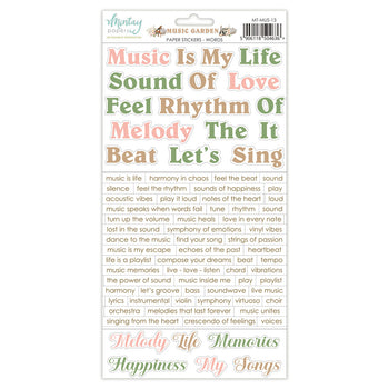 Mintay - Music Garden Paper Stickers - Words