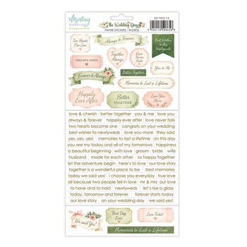 Mintay - The Wedding Day Paper Stickers - Words