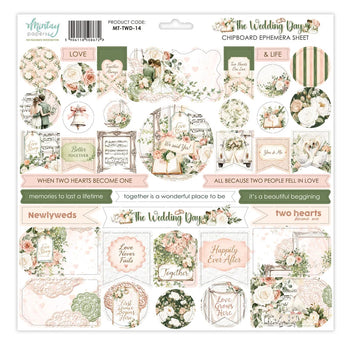 Mintay - The Wedding Day Chipboard Ephemera Sheet 12x12
