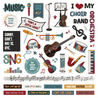 Photo Play - Music Notes Cardstock Sticker Sheet 12x12