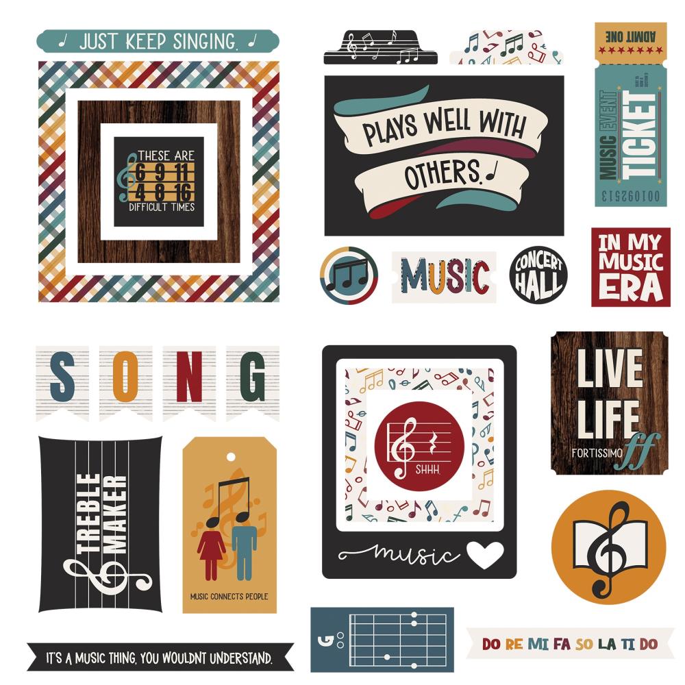 Photo Play - Music Notes Cardstock Ephemera