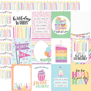 Echo Park - Make a Wish Birthday Girl Paper - 3X4 Journaling Cards