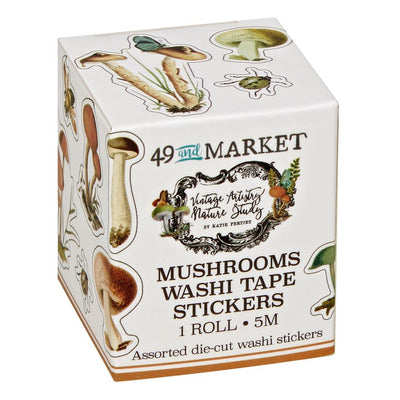 49 and Market - Nature Study Washi Sticker Roll - Mushrooms