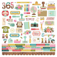 Simple Stories - Noteworthy 12x12 Cardstock Sticker Sheet