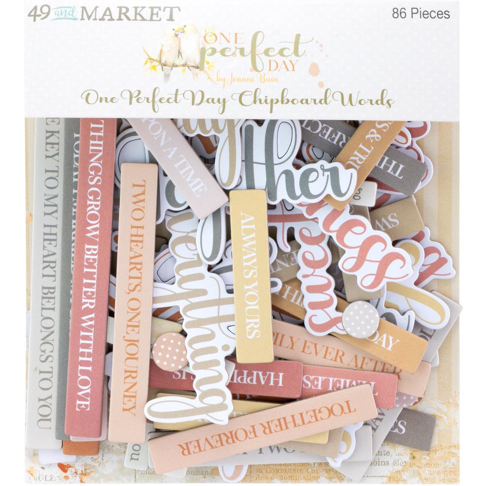 49 and Market - One Perfect Day Chipboard Words