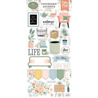 Echo Park - Our Happy Place Chipboard Accent Stickers 6x13"