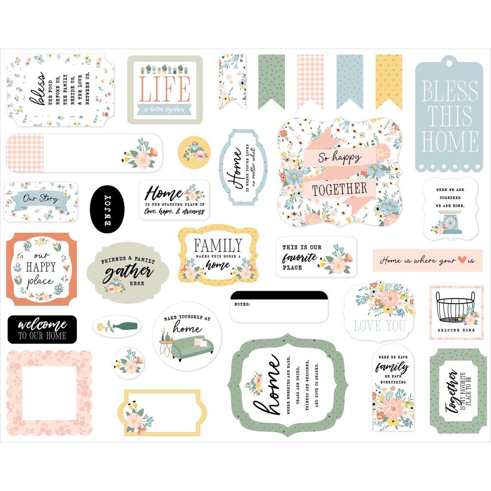 Echo Park - Our Happy Place Ephemera Die Cuts 33/Pkg