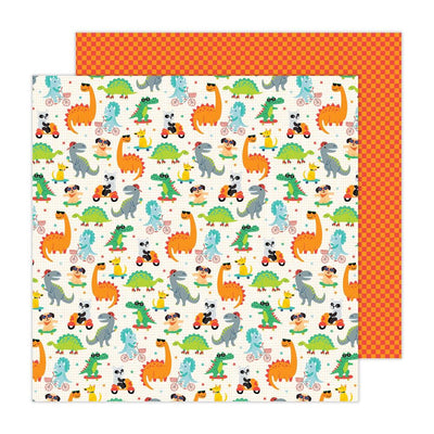 Pebbles - Cool Boy Pattern Paper - On the Go