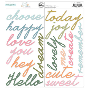 Pinkfresh - Lovely Blooms Puffy Phrase Stickers 15/Pkg