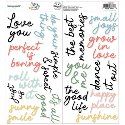 Pinkfresh - Making The Best Of It Puffy Title Stickers 72/Pkg