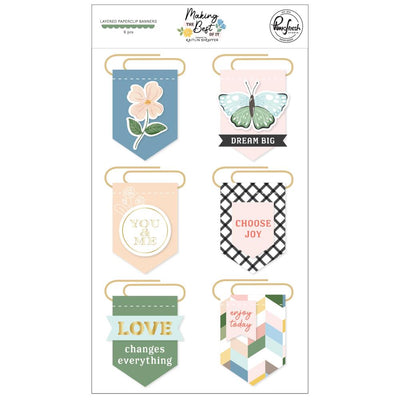 Pinkfresh - Making The Best Of It Layered Paperclip Banners 6/Pkg