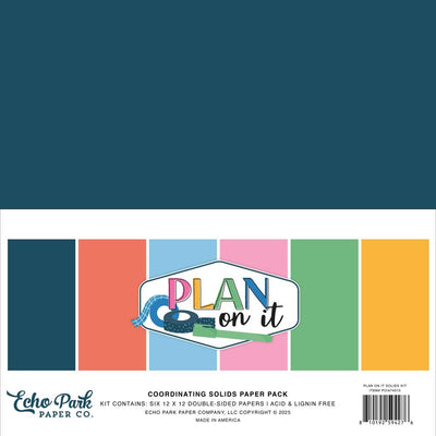Echo Park - Plan On It Solids Paper Pack 6/Pkg