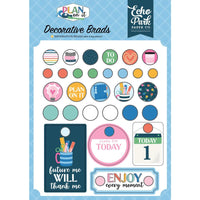 Echo Park - Plan On It Decorative Brads 30/Pkg