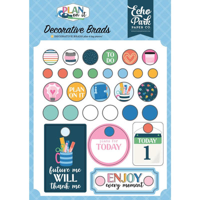 Echo Park - Plan On It Decorative Brads 30/Pkg