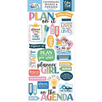 Echo Park - Plan On It Chipboard Stickers - Words & Phrases 6x13"
