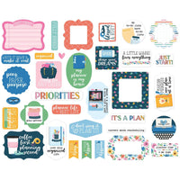 Echo Park - Plan On It Ephemera Die Cuts 34/Pkg