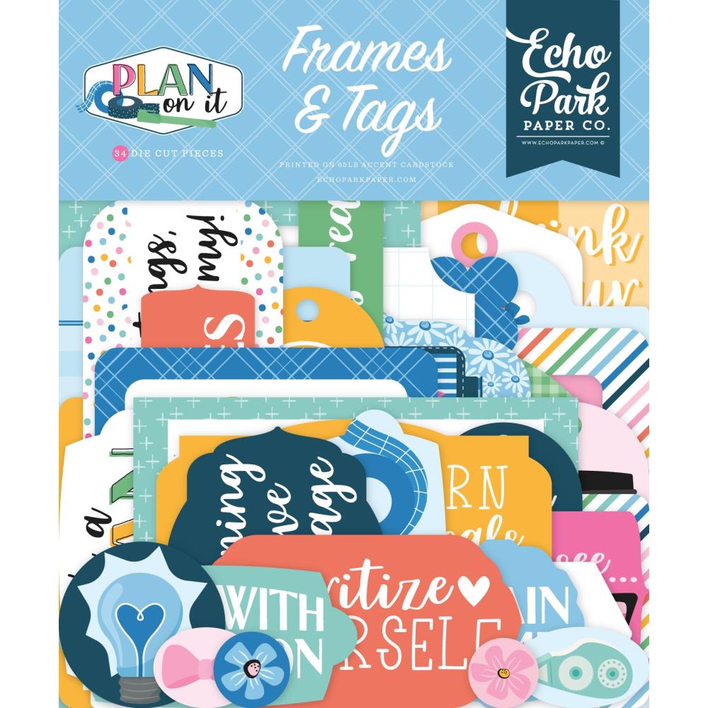 Echo Park - Plan On It Frame & Tags Die Cuts 34/Pkg