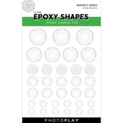 Photo Play - Clear Epoxy Shapes - Circles & Buttons