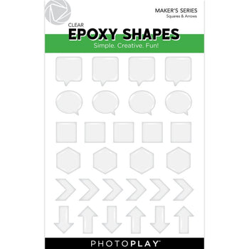 Photo Play - Clear Epoxy Shapes - Squares & Arrows
