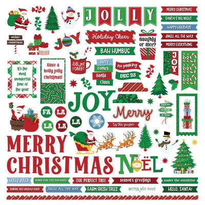 Photo Play - Santa Please Stop Here Element Stickers 12x12