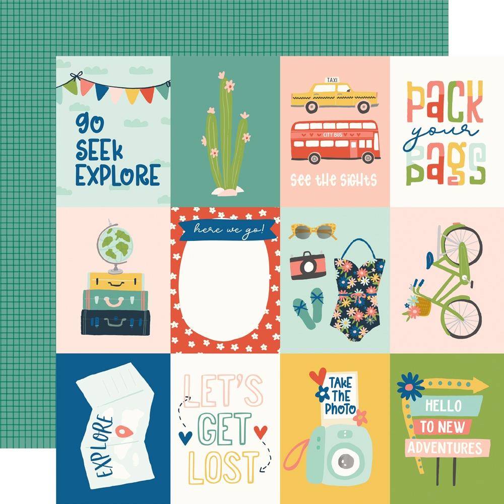 Simple Stories - Pack Your Bags Paper - 3X4 Elements