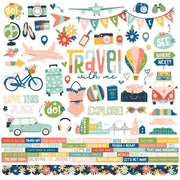 Simple Stories - Pack Your Bags Cardstock Stickers 12"X12"