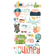 Simple Stories - Pack Your Bags Chipboard Stickers 6"X12"