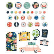 Simple Stories - Pack Your Bags Decorative Brads