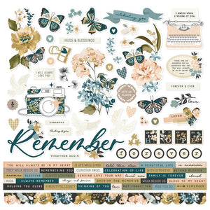 Simple Stories - Remember Cardstock Stickers 12"X12"