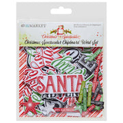 49 and Market - Christmas Spectacular Collection - Chipboard Set - Words