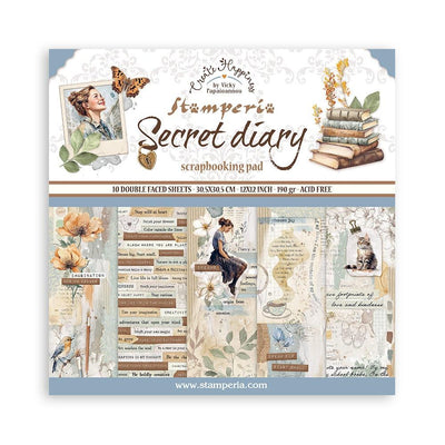 Stamperia - Secret Diary 12x12 Scrapbooking Pad